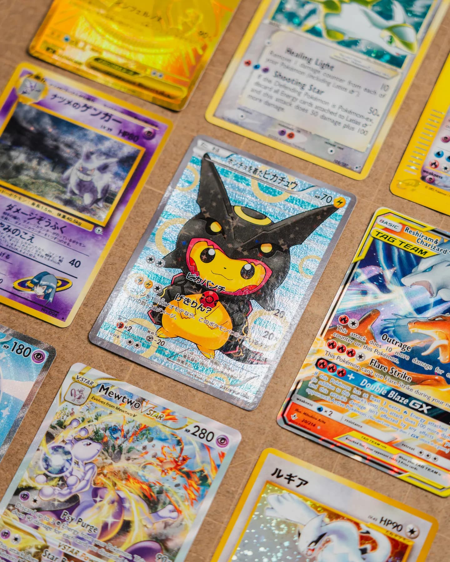 A spread of Pokémon cards at Cappy's Cards