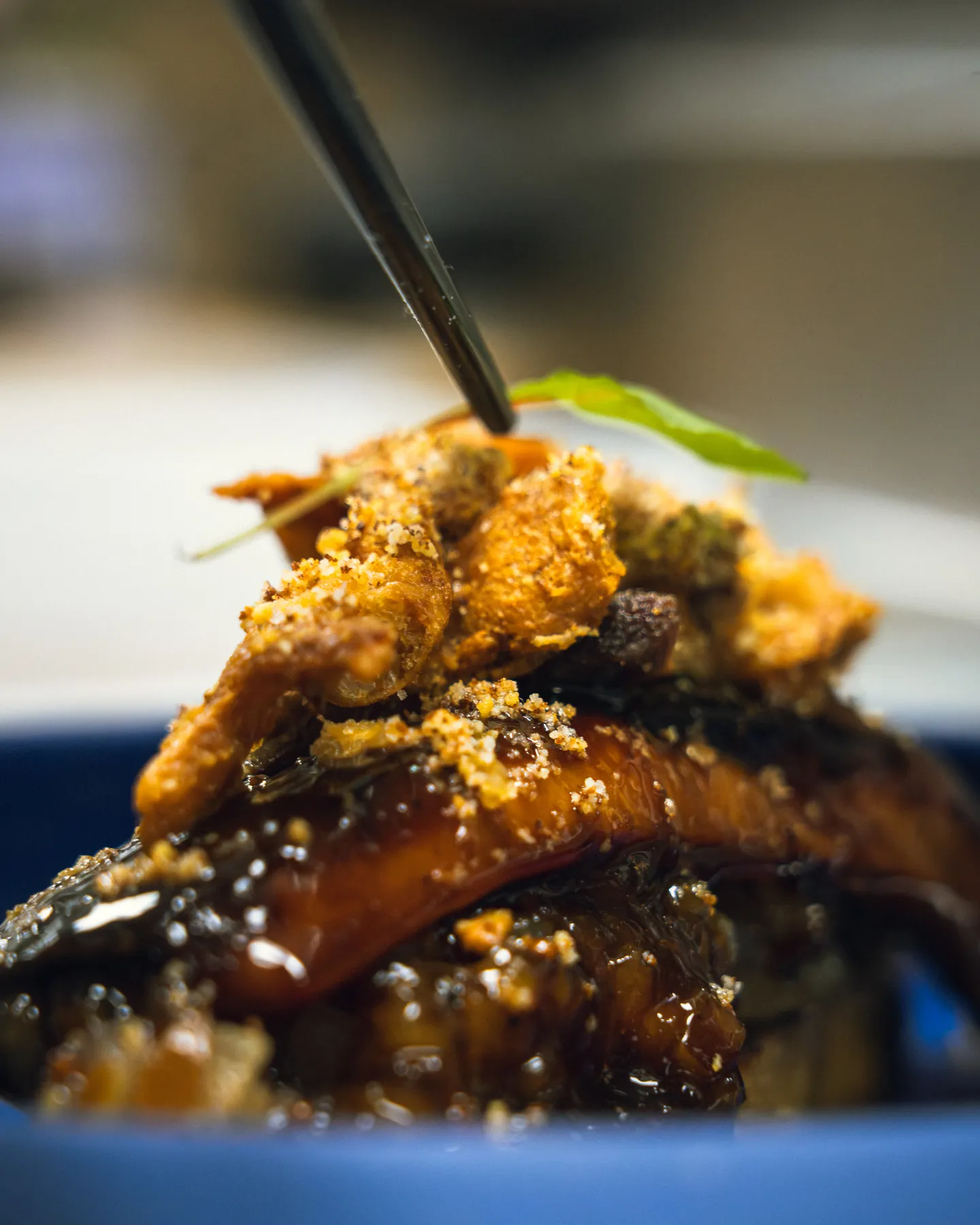 A dish garnished at Chardon, Houston, photographed by Kansei Media